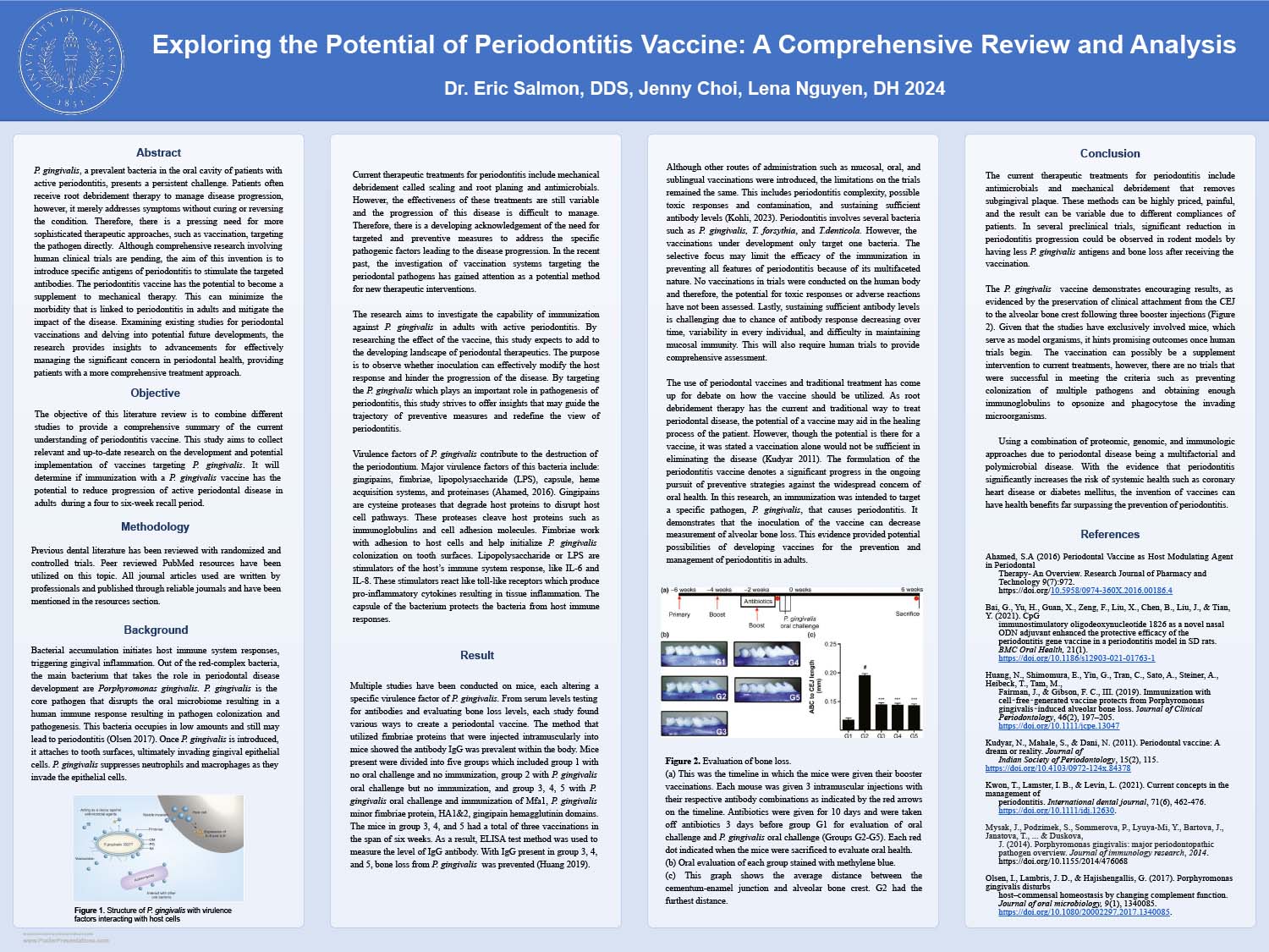 Exploring the Potential of Periodontitis Vaccines: A Comprehensive Review and Analysis