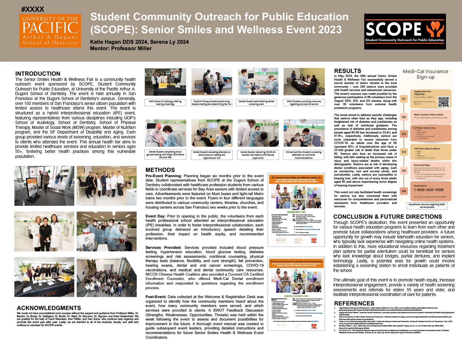 Student Community Outreach for Public Education (SCOPE): Senior Smiles and Wellness Event 2023